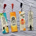 Customized Handcrafted Bookmarks – 4 Pcs Combo Set | Personalized Gift & Stationery by Dhali House