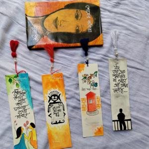 Customized Handcrafted Bookmarks – 4 Pcs Combo Set | Personalized Gift & Stationery by Dhali House