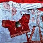 Family Celebration Combo – Matching Baby & Baba Punjabi + Maa’s Saree & Blouse | Dhali House Occasion Wear