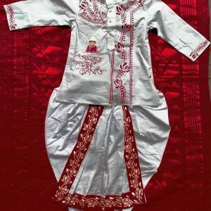 Dhali House Hand-Painted Cotton Punjabi for Kids – Soft, Ethnic & Eco-Friendly | Bengal Handloom